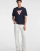 Guess Erkek Lacivert Üçgen Logolu  T-Shirt