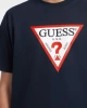 Guess Erkek Lacivert Üçgen Logolu  T-Shirt