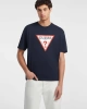 Guess Erkek Lacivert Üçgen Logolu  T-Shirt