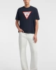 Guess Erkek Lacivert Üçgen Logolu  T-Shirt
