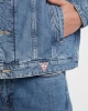 Guess Erkek  Mavi  Oversized Denim Trucker Ceket