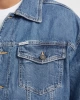 Guess Erkek  Mavi  Oversized Denim Trucker Ceket