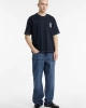 GUESS Erkek Mavi T-shirt - Logolu, Regular Fit