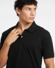 Guess Erkek Siyah Nakışlı Polo Tişört