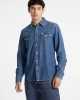 Guess Jeans Erkek Mavi Slim Uzun Kol Denim Gömlek