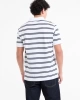 Guess Jeans  Erkek Polo Yaka Beyaz Siyah Çizgili T-shirt