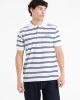 Guess Jeans  Erkek Polo Yaka Beyaz Siyah Çizgili T-shirt