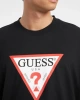 Guess Jeans Erkek Siyah Jarseli Logolu İkonik T-Shirt