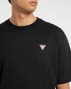 Guess Jeans Erkek Siyah Mini Üçgen Logolu T-Shirt