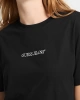 GUESS JEANS Kadın Crop Boxy T-shirt Nakış İşlemeli Siyah