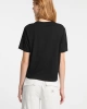 GUESS JEANS Kadın Crop Boxy T-shirt Nakış İşlemeli Siyah