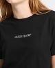 GUESS JEANS Kadın Crop Boxy T-shirt Nakış İşlemeli Siyah