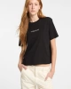 GUESS JEANS Kadın Crop Boxy T-shirt Nakış İşlemeli Siyah