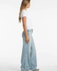 GUESS JEANS Kadın İspanyol Paça Wide-Leg Jean Mavi Denim