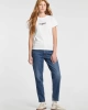 GUESS JEANS Kadın Logo İşlemeli Tişört Beyaz