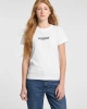 GUESS JEANS Kadın Logo İşlemeli Tişört Beyaz