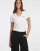 Guess Jeans Kadın Mini Beyaz V Yaka T-Shirt