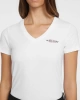 Guess Jeans Kadın Mini Beyaz V Yaka T-Shirt