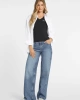 Guess Jeans Kadın Mini Siyah V Yaka T-Shirt