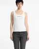 GUESS JEANS Kadın Nakış İşlemeli Kolsuz T-shirt Beyaz