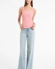 GUESS JEANS Kadın Nakış İşlemeli Kolsuz T-shirt Pembe