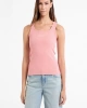 GUESS JEANS Kadın Nakış İşlemeli Kolsuz T-shirt Pembe