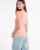 GUESS JEANS Kadın Nakış İşlemeli Kolsuz T-shirt Pembe