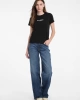 Guess Jeans  Kadın Nakış İşlemeli Siyah T-Shirt