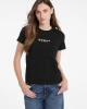 Guess Jeans  Kadın Nakış İşlemeli Siyah T-Shirt