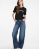 Guess  Jeans  Kadın  Siyah T-Shirt