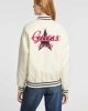 GUESS JEANS Kadın Varsity Ceketi Şerit Detaylı Bej Ceket