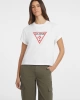 Guess Kadın Beyaz 4G Logolu T-shirt