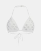 Guess Kadın Beyaz 4G Taşlı Üçgen Bikini Üst
