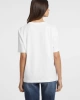 Guess Kadın Beyaz Oversize Bisiklet Yaka Pamuklu T-shirt