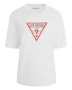 Guess Kadın Beyaz Oversize Bisiklet Yaka Pamuklu T-shirt