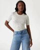 Guess Kadın Beyaz Rosie 4G Bisiklet Yaka T-Shirt