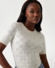 Guess Kadın Beyaz Rosie 4G Bisiklet Yaka T-Shirt