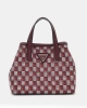 Guess Kadın Bordo G Wave Geometrik Desenli Mini El Çantası