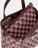 Guess Kadın Bordo G Wave Geometrik Desenli Mini El Çantası