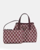 Guess Kadın Bordo G Wave Geometrik Desenli Mini El Çantası