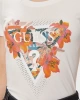Guess Kadın Çiçek Logolu Steç Pembe T-Shirt