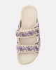 Guess Kadın Fadeliza Krem 4G Taşlı Cırt Cırtlı Terl