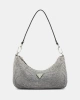 Guess Kadın Gri Zalina Mini Üstten Fermuarlı Omuz Çantası