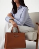 Guess Kadın Kahverengi Nastra İki Bölmeli Tote Çanta