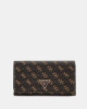 Guess Kadın Kahverengi Noelle Flap Organizer Crossbody Çanta