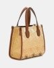Guess Kadın Kahverengi Silvana İki Bölmeli Mini Tote Çanta