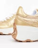 Guess Kadın Logolu Gold Sneaker