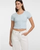 Guess Kadın Mavi Düğme Detaylı Slim Üst