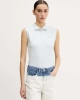 Guess Kadın Mavi Kolsuz Slim Fit Polo Üst