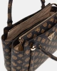 Guess Kadın Kahverengi Eco Erica İki Bölmeli Satchel Çanta